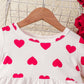 Autumn New Heart Printing Long Sleeve Top Suit