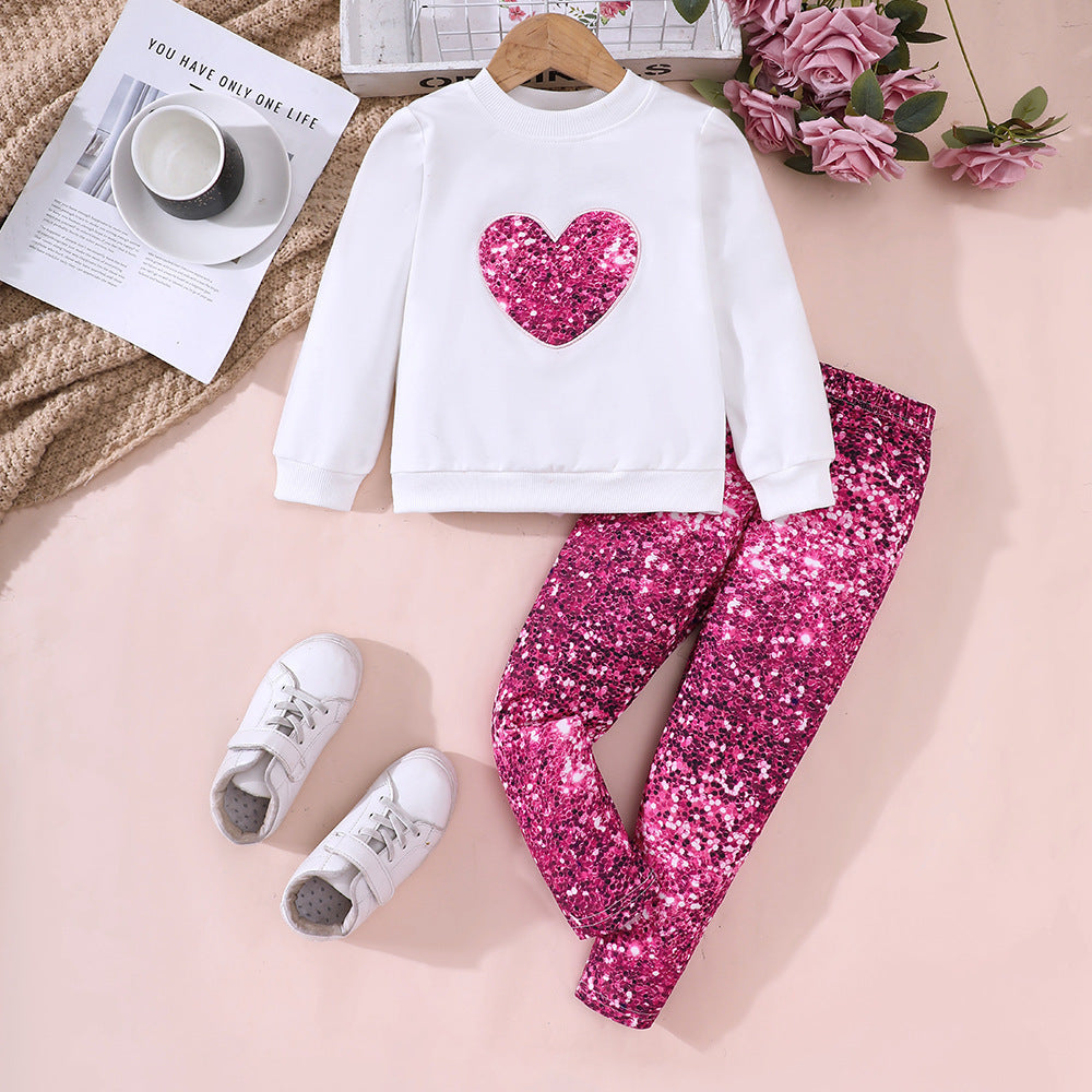Love Top Printed Leggings Suit TZ1199-C