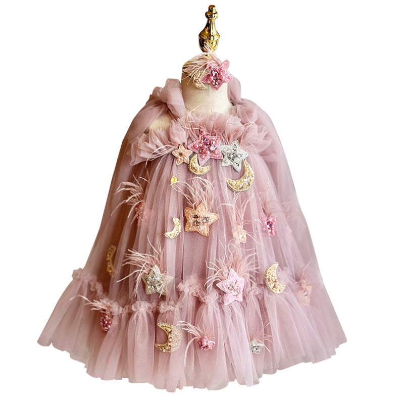 New Children's Clothing Dress Super-fairy Spaghetti-strap