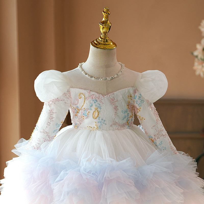 Costume de performance de piano d'anniversaire pour enfants, robe pour femmes