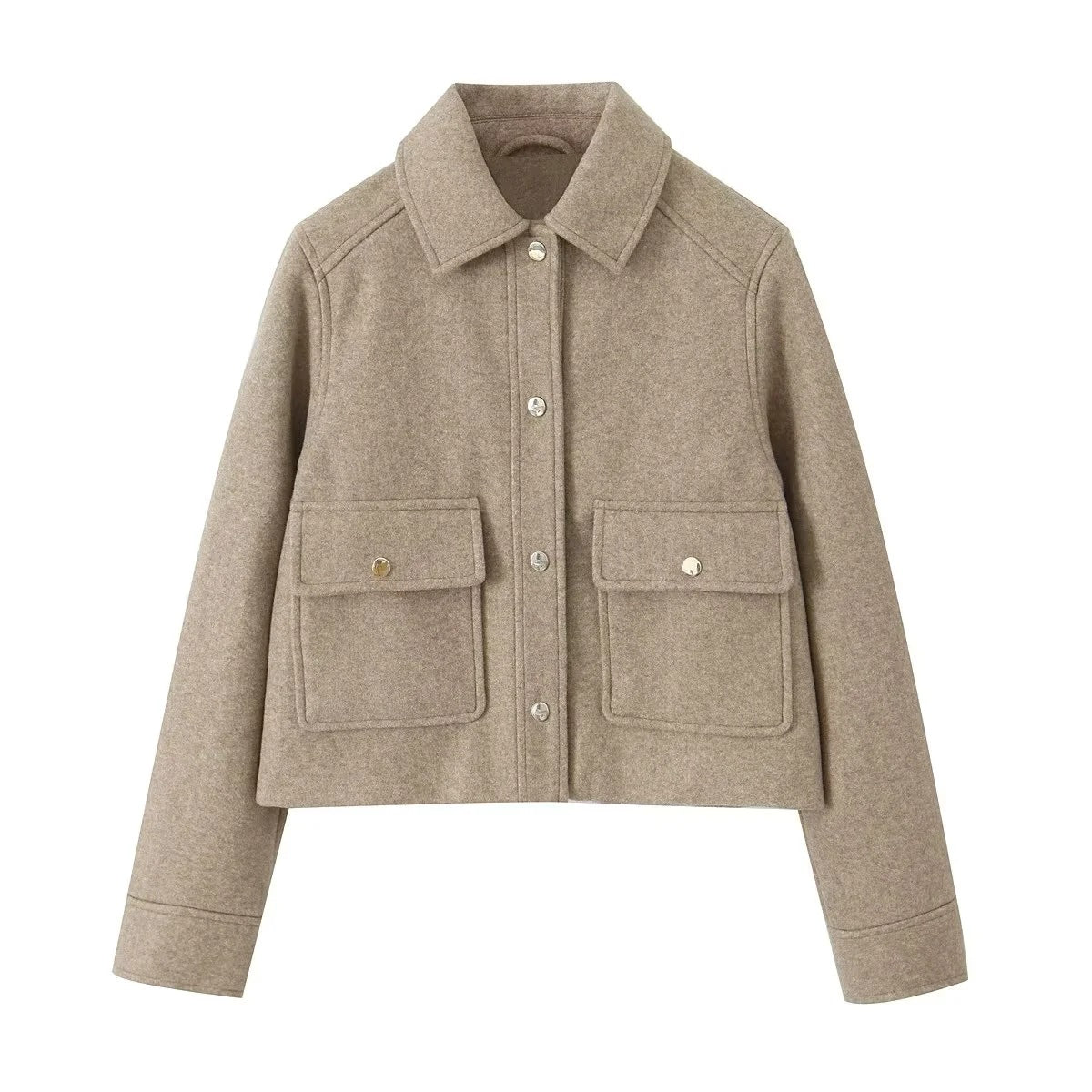 Veste courte douce et décontractée pour femme