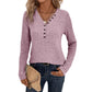 Top Solid Color Casual Long Sleeves Knitwear