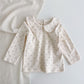 Lapel Plaid Small Floral Cute Baby Girl Top