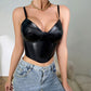 European And American Ins Leather Camisole