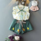 Girls' Sleeveless Blouse Shorts Two-piece Set