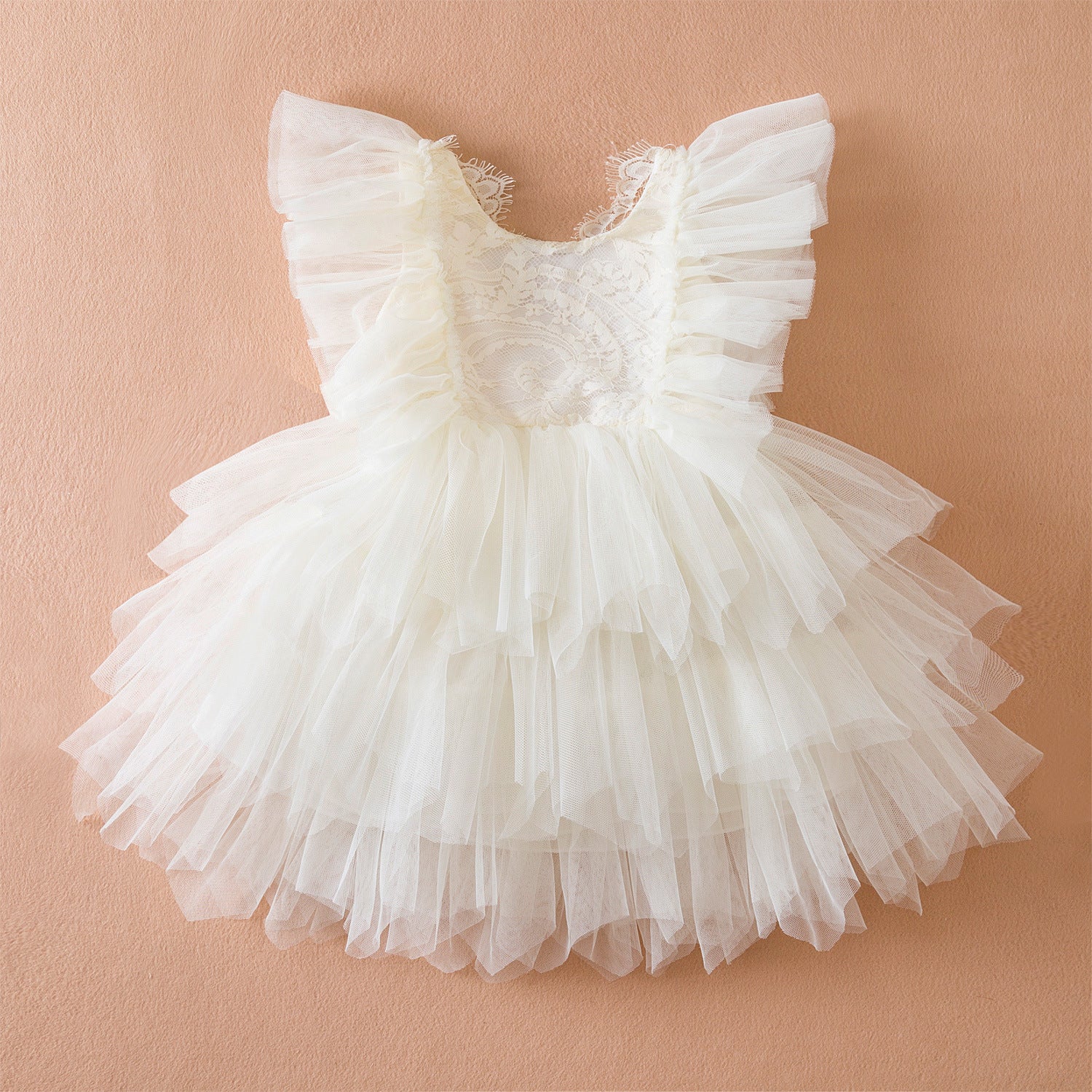 Summer New Girls' Lace Embroidery Mesh Princess Dress