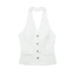 Women's Waistcoat Linen Vest Suit