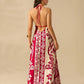 Women's Floral Print Sling Holiday Style Dress