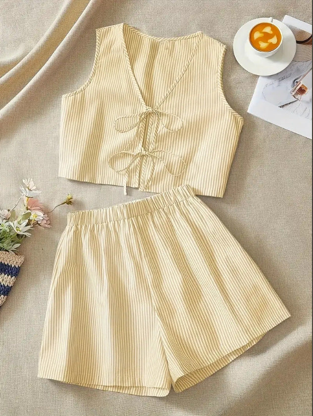 Loose Back Patch Pocket Striped Suit