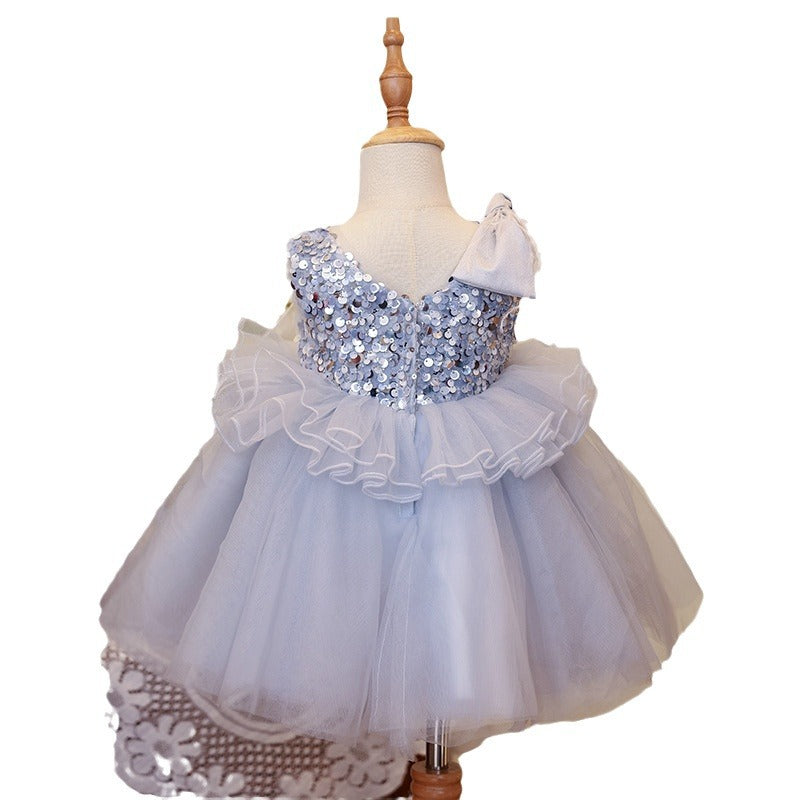 Robe de princesse pour petite fille en tulle style occidental