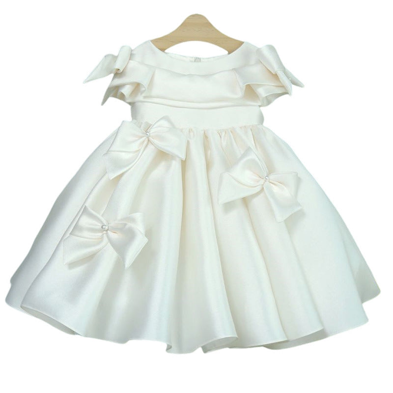 Robe pour enfants, costume de princesse à nœud à la mode
