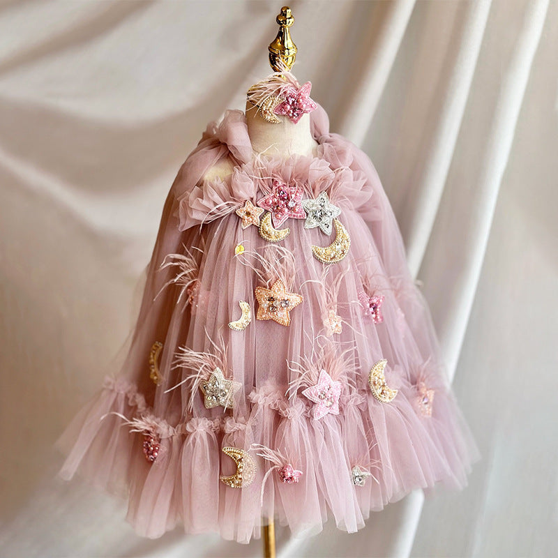 New Children's Clothing Dress Super-fairy Spaghetti-strap