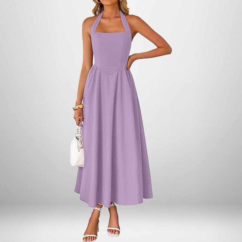 Temperament Wide Camisole Halter Backless Dress