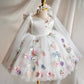 Robe de princesse en satin de polyester pour jeunes et petites filles