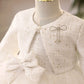 Girl's Long-sleeved Host Flower Girl's Wedding Dress