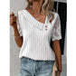 Lace Sleeve Patchwork Short-sleeved T-shirt Women