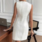 Women's Polyester Round Neck Sleeveless Dress