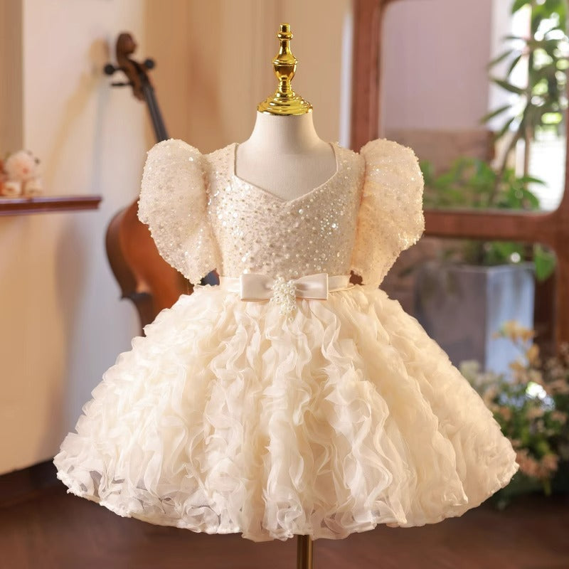 Robe de princesse pour fête d'anniversaire d'un an pour petite fille