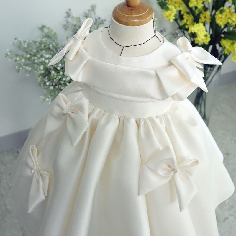 Robe pour enfants, costume de princesse à nœud à la mode