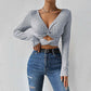 Fashion Personality Female Slim Short Midriff-baring Top
