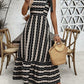 Striped Patchwork Sling Swing Air Dress