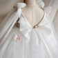 Robe de princesse en satin de polyester pour jeunes et petites filles