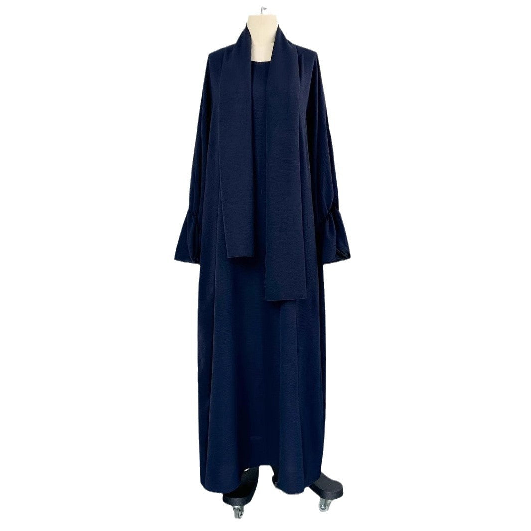 Spring And Summer New Headscarf Robe Two-piece Set