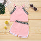 Ensemble deux pièces pour bébé fille, tenue de sport d'été fine, short décontracté et confortable, en pur coton