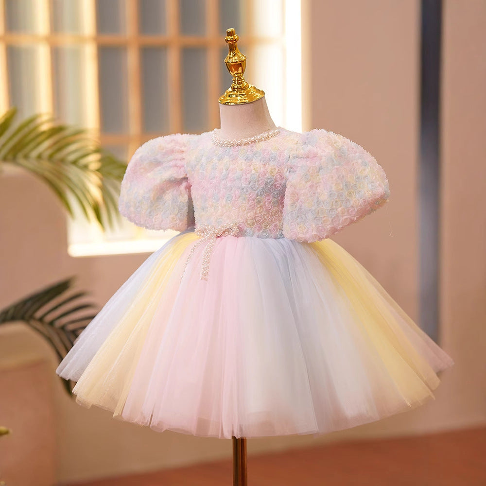 Robe pour enfant, robe de princesse, robe de demoiselle d'honneur, mariage, petite fille, jupon