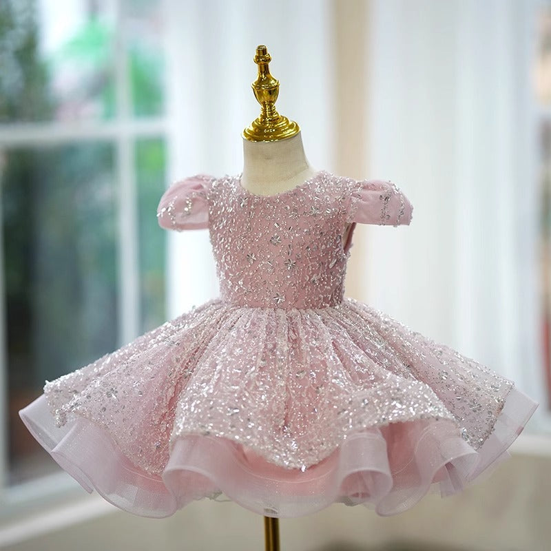 Robe de princesse à paillettes pour anniversaire de fille