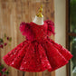 Robe de princesse rouge pour fille