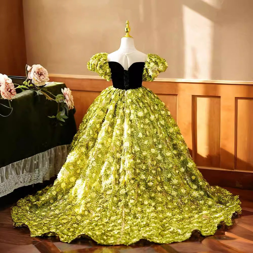 Children's Evening Dress Girls' Fashion Princess Long Costume
