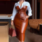 New Temperament Commute Stitching Contrasting-color Dress