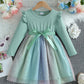 Baby Long Sleeve Bowknot Dress