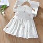 Girls' Summer Floral Hollow Sleeveless Vest Dress