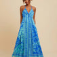 Women's Floral Print Sling Holiday Style Dress