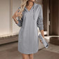 Slim-fit Hood Long Sleeve Dress Women's