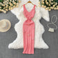Fan Slim-fit Slimming Sheath Long Skirt
