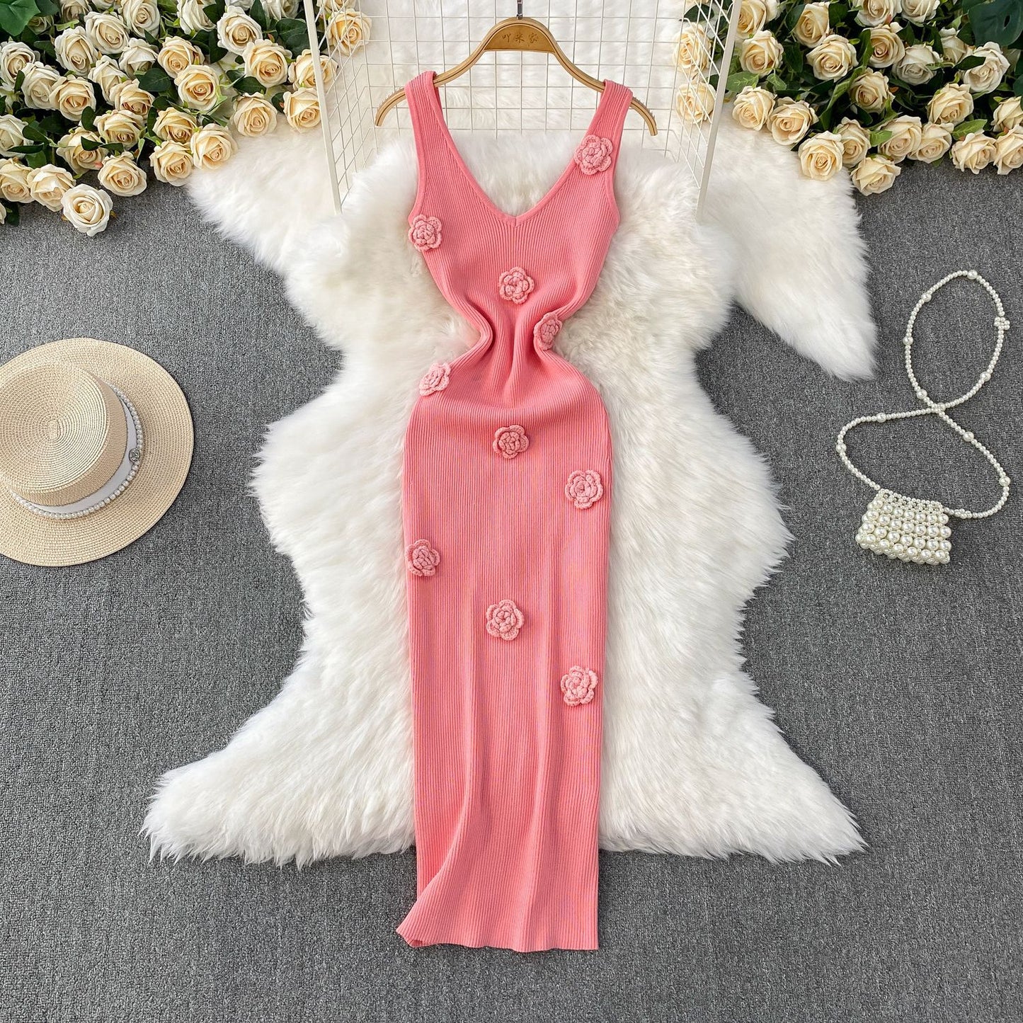 Fan Slim-fit Slimming Sheath Long Skirt