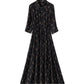 Floral Mid-length Shirt Silk Dress