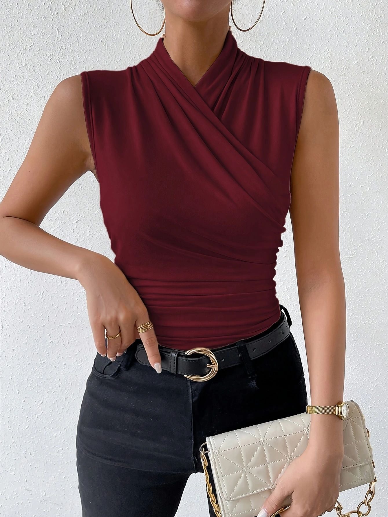 Women's Elegant Solid Color Fashion T-shirt