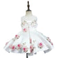 White Three-dimensional Flower Girls' Sleeveless Dress