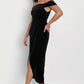 Women's Personalized Velvet Off-shoulder Dress