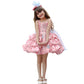 Robe bouffante rose à nœud d'été pour enfants, vêtement de spectacle pour défilé