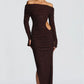Women's Fashion Hollowed-out Off-shoulder Dress