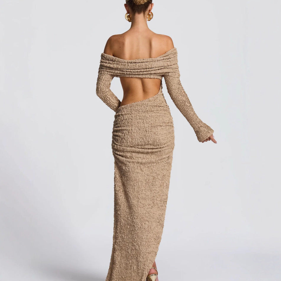 Women's Fashion Hollowed-out Off-shoulder Dress