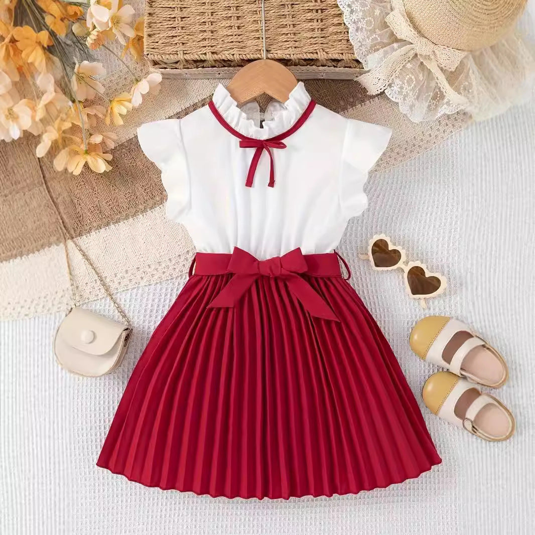 Embroidered Flowers Holiday Party Dress Girl