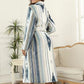 Printing Lapel Casual Flannel Nightgown New Bathrobe