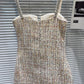 Colorful Thread Tweed Socialite Sling Dress