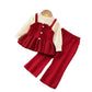 Fake Two-piece Knitted Long-sleeved Two-piece Pants